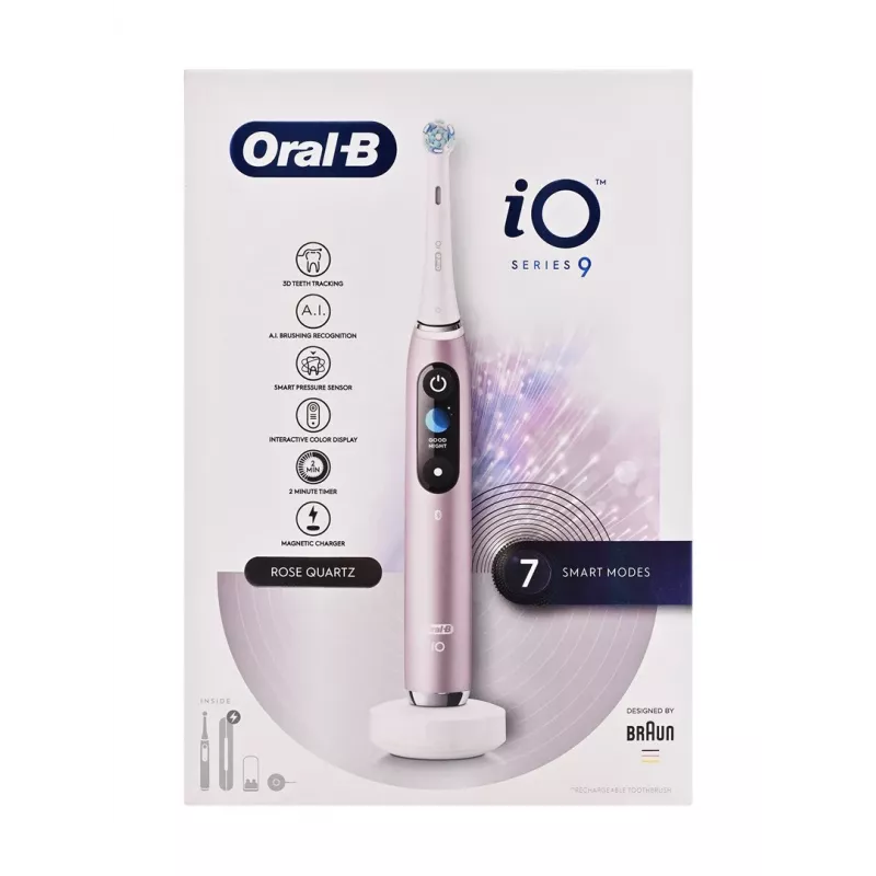 Escova de dentes elétrica Oral-B iO9 Series 9, rosé quartzo