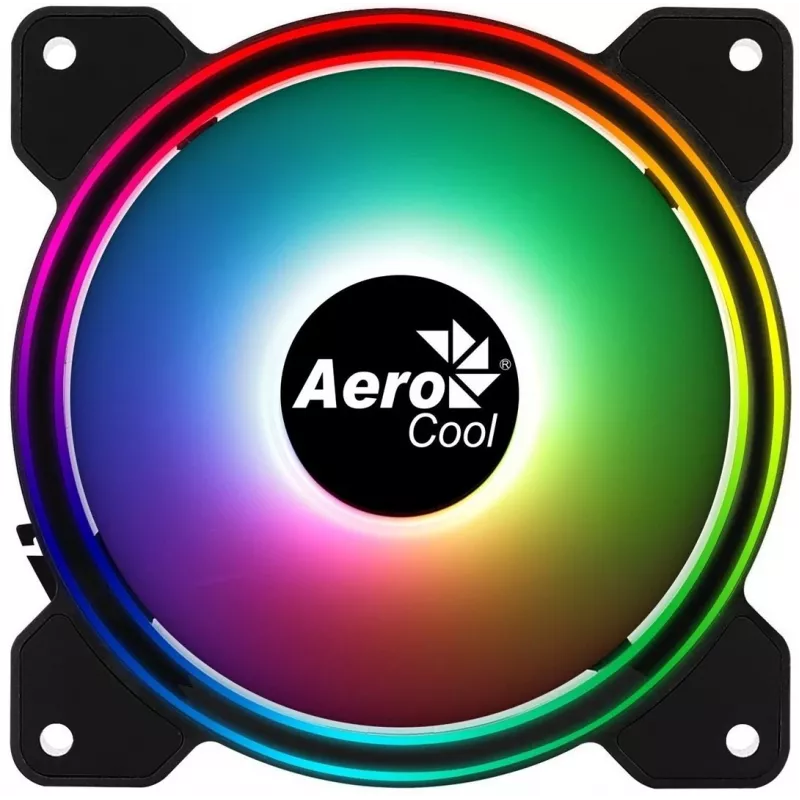 Ventoinha para caixa AEROCOOL Saturn 12F ARGB de 120 mm, 120x25 mm, 12 V, PWM, 1000 rpm, 35,8 CFM, 19,6 dB