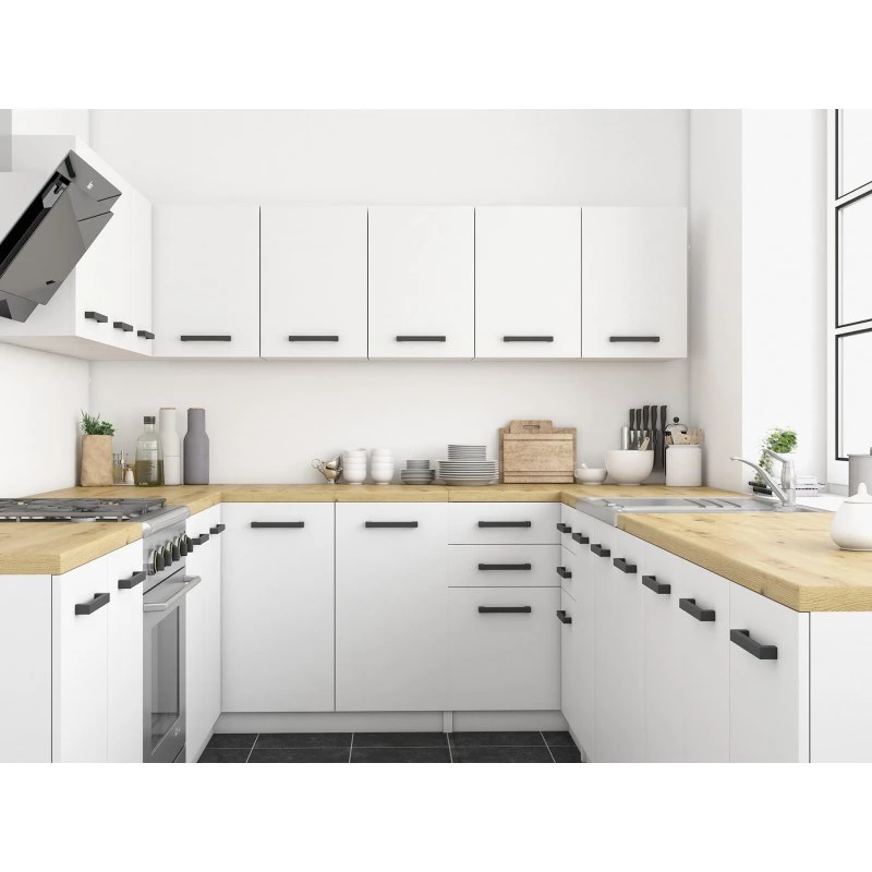 Topeshop KUCHNIA SET 200 BIEL conjunto de mobiliário de cozinha/sala de jantar