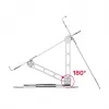Unitek OT180SL01 suporte para portátil, em alumínio, para portáteis de 10–16 polegadas (25,4–40,6 cm), giratório 360°, dobrável, inclinação ajustável, prateado