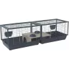 Gaiola para coelhos de interior ZOLUX Neolife Connect 101,5×54×51 cm – estrutura metálica, base de plástico, cinzento