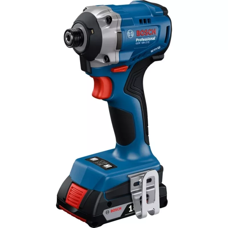 Chave de impacto sem fio Bosch GDR 18V-215 com 2 baterias de 4,0Ah
