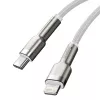 Cabo USB-C para Lightning Baseus Cafule 1 m, 20 W, caixa de zinco, branco
