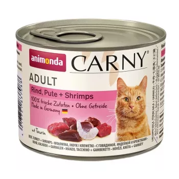 Comida húmida para gatos Animonda Carny Vaca 200 g lata, gatos adultos, sem soja e sem glúten