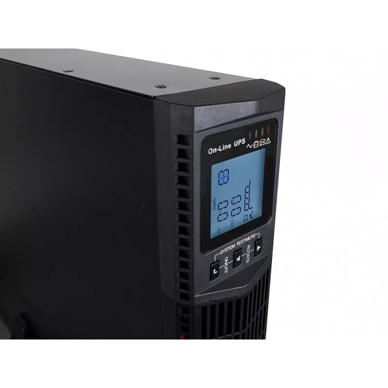 Unidade de alimentação ininterrupta Green Cell UPS15 — conversor online de dupla conversão 3 kVA (2700 W), 6 tomadas de rede, onda sinusoidal pura, LCD, torre, 6×12V/9Ah baterias