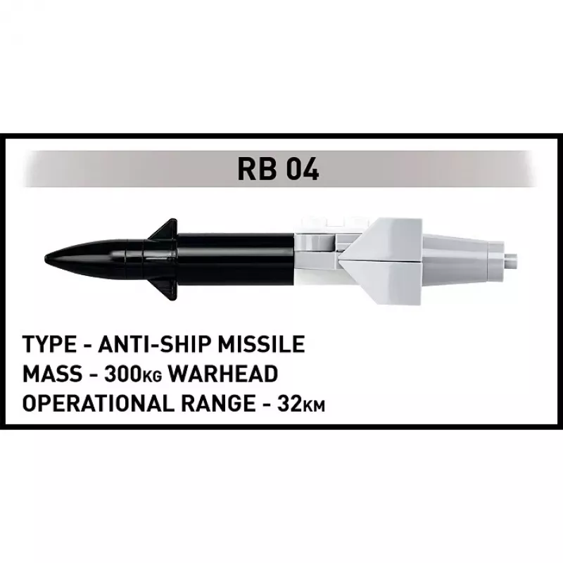 Conjunto de construção Cobi Blocks Saab AJ 37 Viggen 881 peças