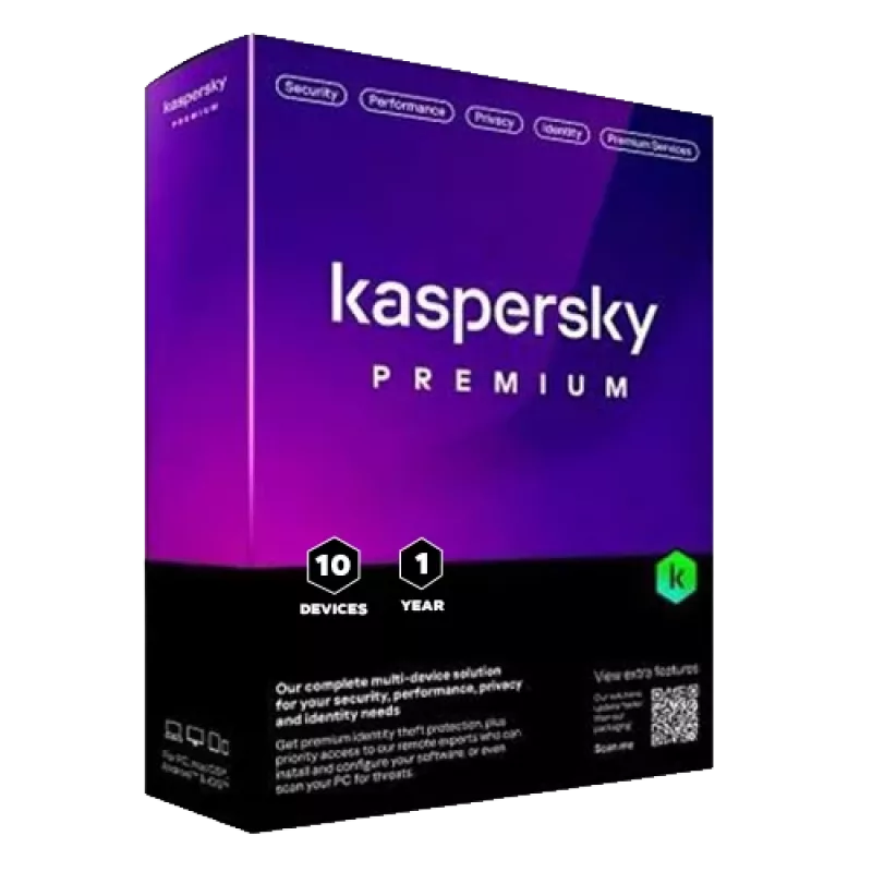 Kaspersky Premium + apoio ao cliente | 10 dispositivos | 1 ano | UE