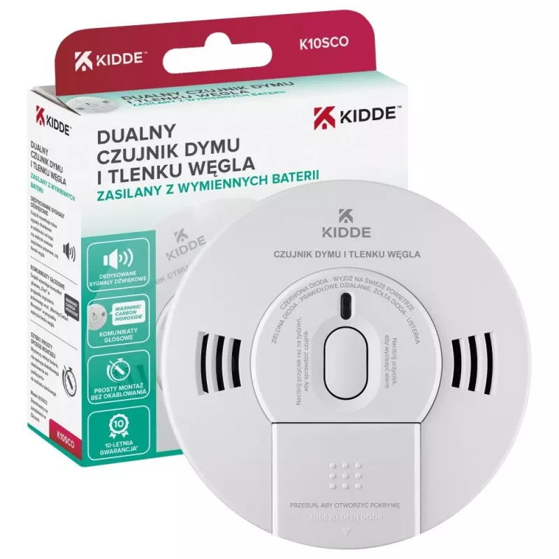 Detetor duplo de fumo e monóxido de carbono K10SCO