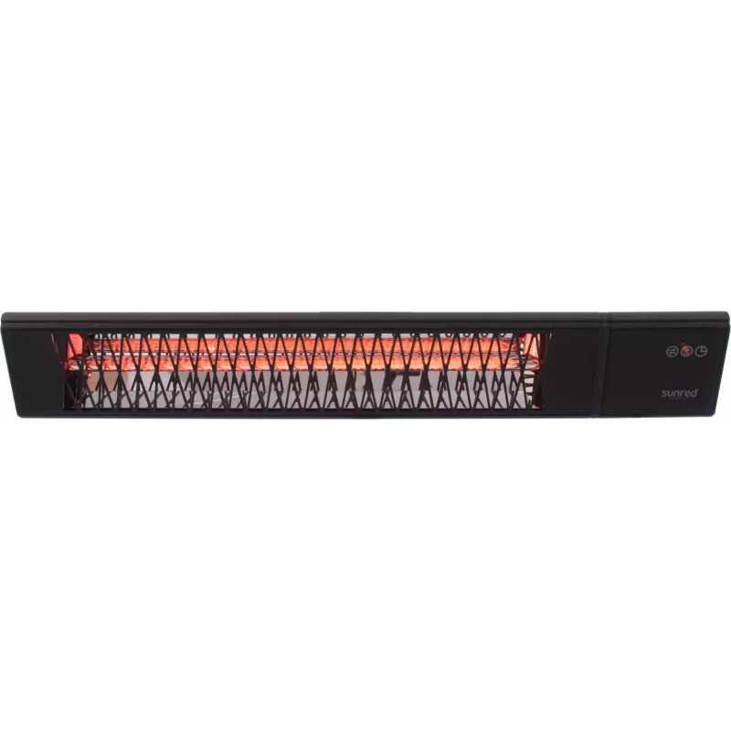 Aquecedor infravermelhos SUNRED PRO25W-SMART, montagem na parede triangular escuro, 2500 W, preto, IP55
