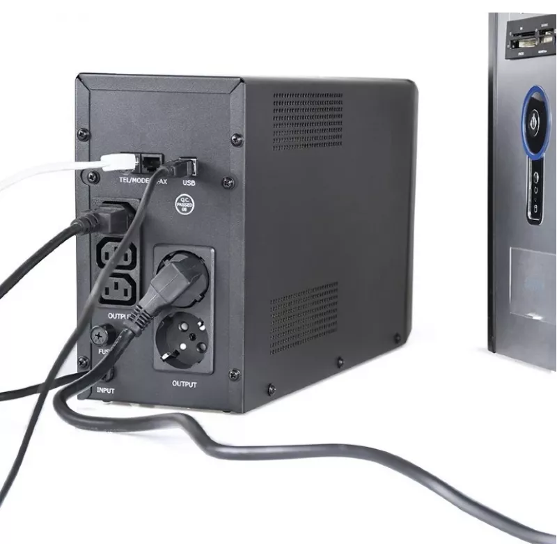 UPS (fonte de alimentação ininterrupta) Gembird EG-UPS-035 Line-Interactive 2 kVA 1200 W 5 saídas AC