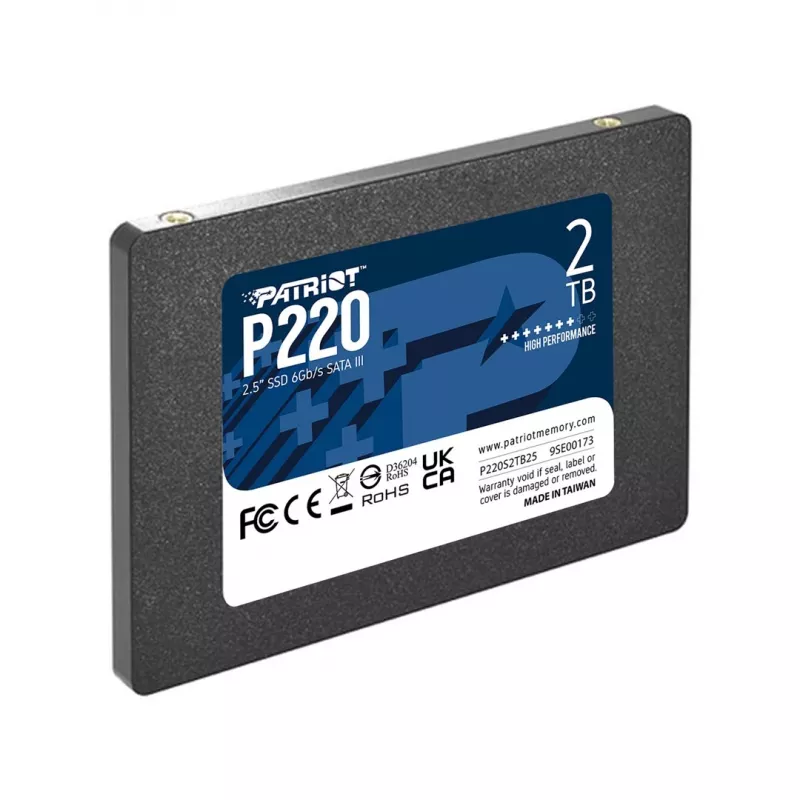 SSD Patriot P220 2 TB SATA velocidade de escrita 500 MB/s velocidade de leitura 550 MB/s 2,5