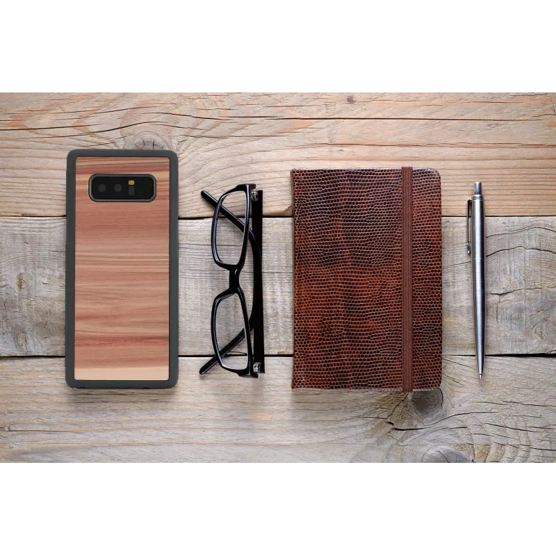 Capa para smartphone man and wood para Galaxy Note 8 — cappuccino preto capa de proteção