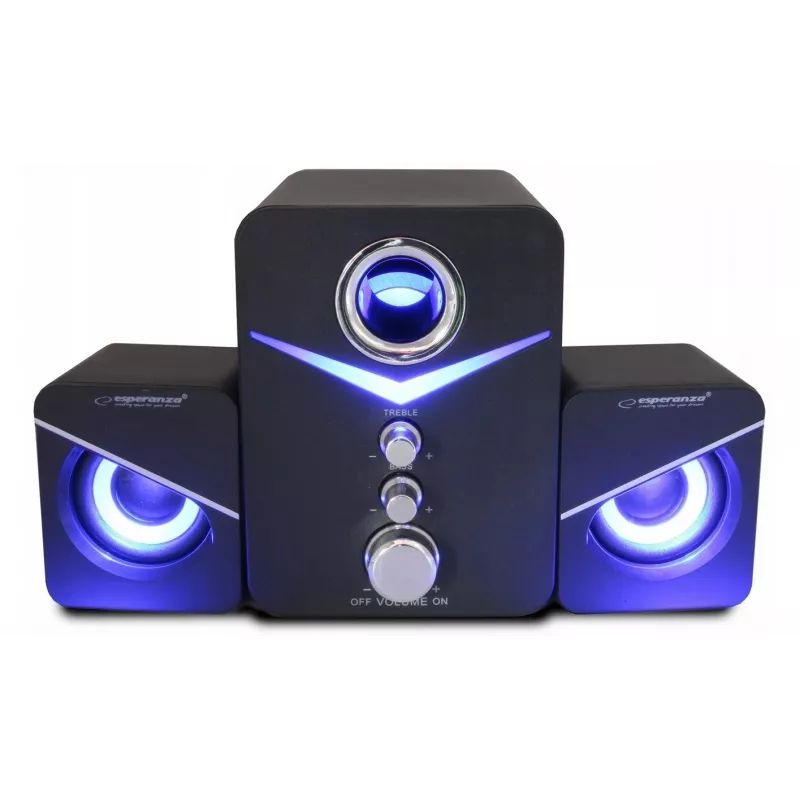 Conjunto de altifalantes Esperanza EP153 USB 2.1 6 W preto