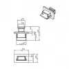 Tampa de proteção para conector fêmea USB Mini-B DeLOCK 64011