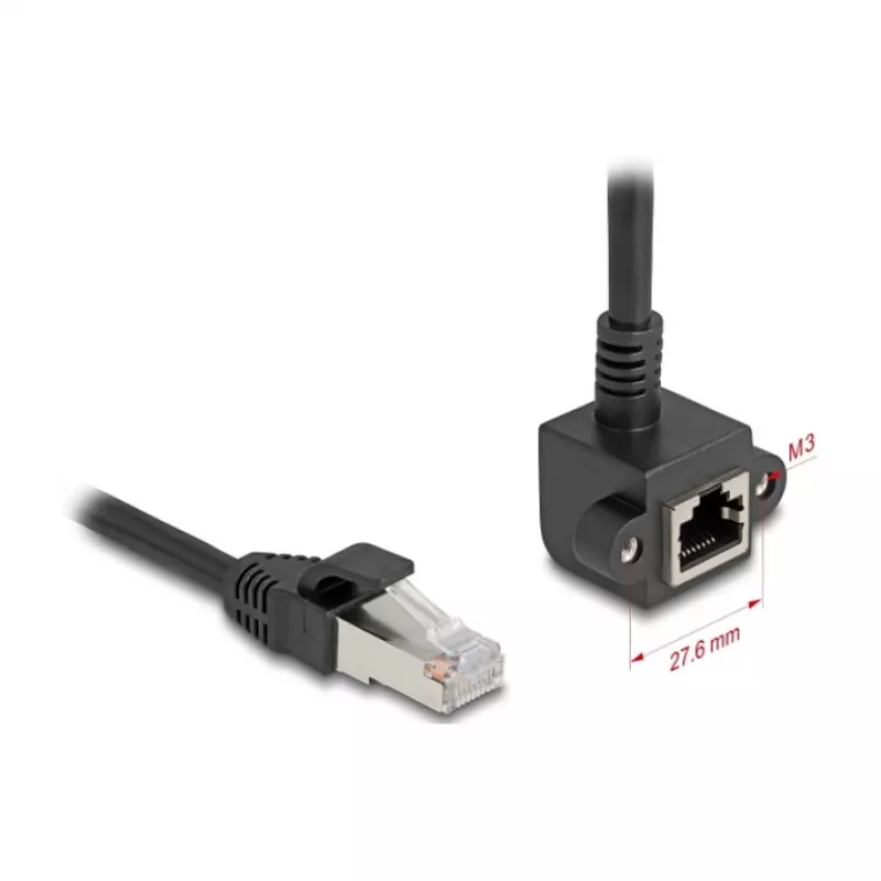 Cabo de rede DeLOCK 81097 RJ-45 Cat6 1 m preto