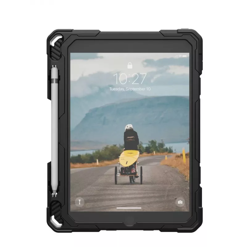 Urban Armor Gear Plasma Healthcare 124470114340 capa para tablet Apple iPad 10.9 (10.ª geração) / 11 (A16), 27,7 cm (10,9"), bumper, suporte, alça de mão, ice/preta
