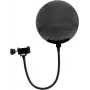 Filtro pop para microfone Omnitronic Modelo 60006250 metal preto, proteção antivento de malha redonda