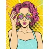 Conjunto de pintura Ravensburger CreArt ART Collection Canvas Edition — Lady in Pink (PopArt)