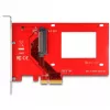 Placa DeLOCK PCI Express x4 para 1 x U.3 interno vermelho prateado