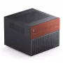 Caixa Microtower Jonsbo N4 preta Aço robusto Caixa de PC compacta