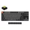 Teclado mecânico Keychron K1X-A4 80 % QWERTY Inglês, USB + Bluetooth, 87 teclas, retroiluminação LED, cinzento
