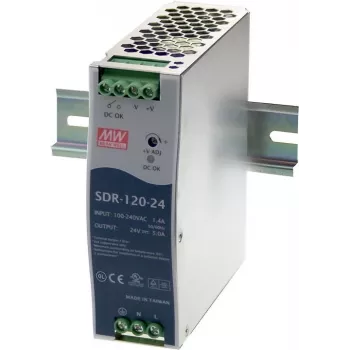 Fonte de alimentação MEAN WELL SDR-120-12 120W Metálico