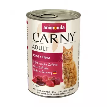 Alimento húmido para gatos animonda Carny Vaca em lata 400 g, sem cereais, sem açúcar, sem glúten