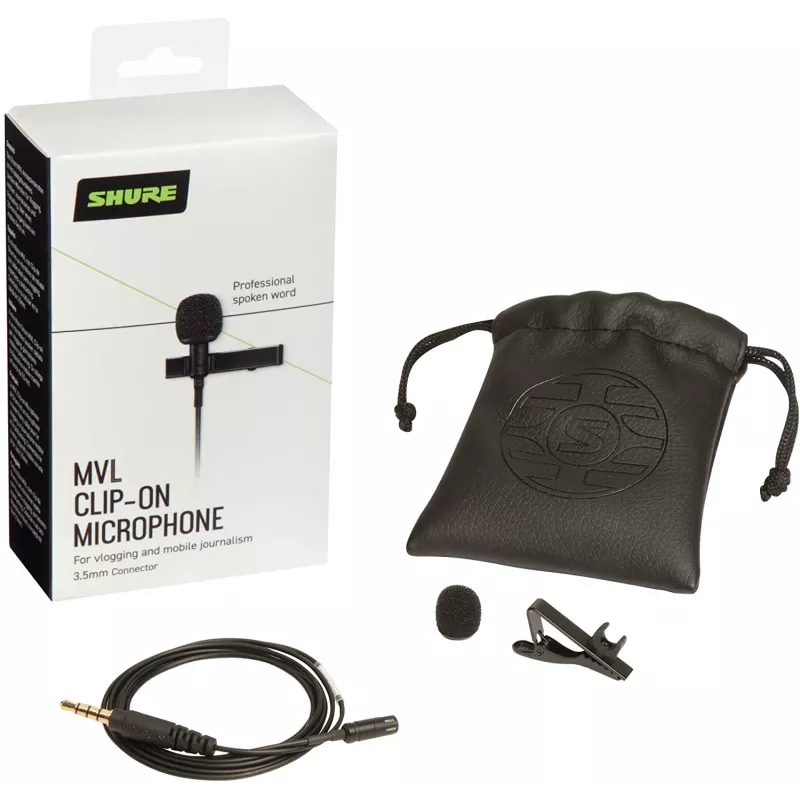 Microfone lavalier Shure MVL para smartphone ou tablet | Shure