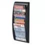 Expositor de folhetos de parede Paperflow A4 vertical, 4 compartimentos, antracite