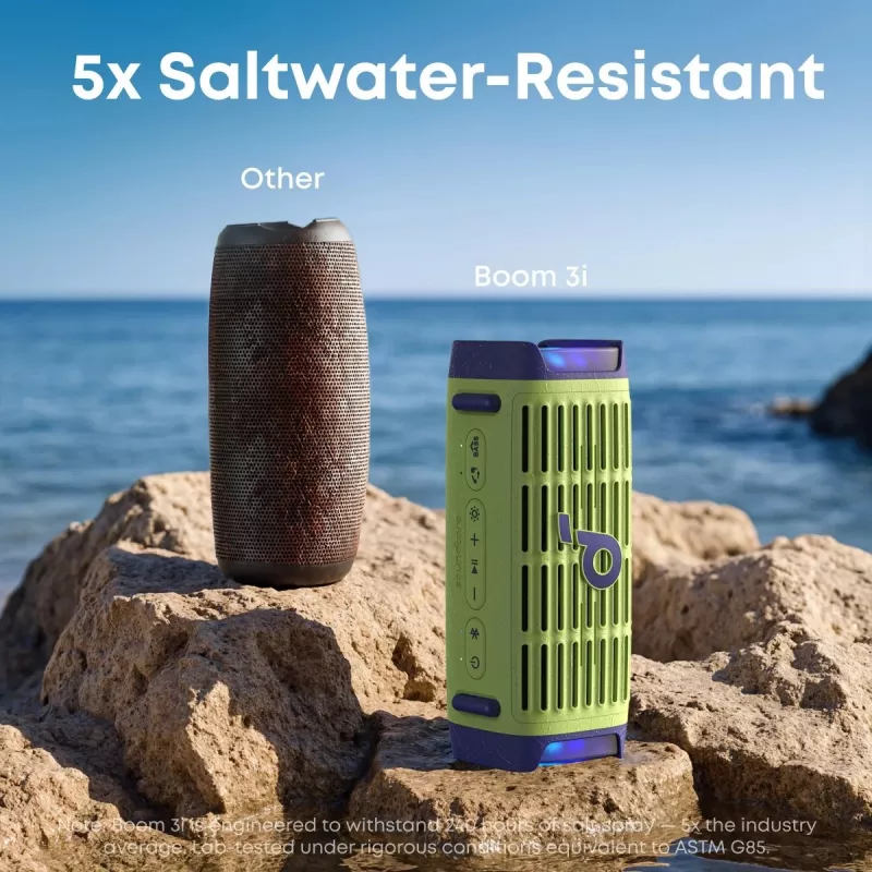Altifalante portátil Anker Soundcore Boom 3i — 50 W, Bluetooth, à prova de água, verde