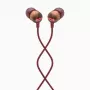 The House Of Marley Smile Jamaica Headset com fios in-ear chamadas/música vermelho, madeira
