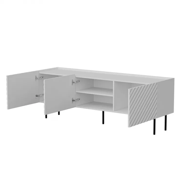 Móvel de TV Cama LUCCA 3D 165×40×59 cm, branco, tampo em aglomerado