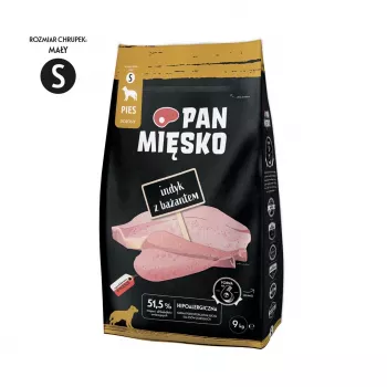 Ração seca para cães Pan Miesko Peru com Faisão S 9 kg — cães pequenos adultos, proteína animal única, alimento completo