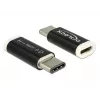 Delock - Adaptador USB - 24 pin USB-C (M) para Micro-USB Type-B (F) - USB 3.1 - preto (65678)