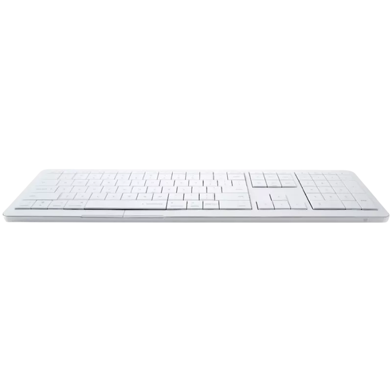 Teclado sem fios CLEVETURA CLVX 1 Touch-On-Keys AI — layout ANSI US Mac, interruptores scissor, caixa de alumínio, RGB interativo