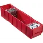 Caixa de armazenamento allit 456541 91 x 400 x 81 mm vermelha