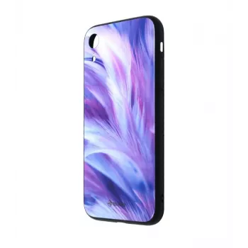 Película de vidro Tellur Cover Glass print para iPhone XR com design de pena impresso