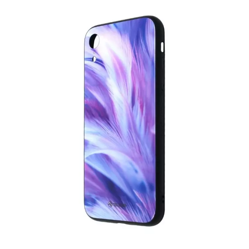 Película de vidro Tellur Cover Glass print para iPhone XR com design de pena impresso