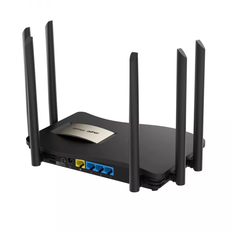 Router de mesa RUIJIE RG-EW1200G PRO Dual-Band Wi-Fi 5, 1300 Mbps, 6 antenas externas, 4 portas Gigabit LAN