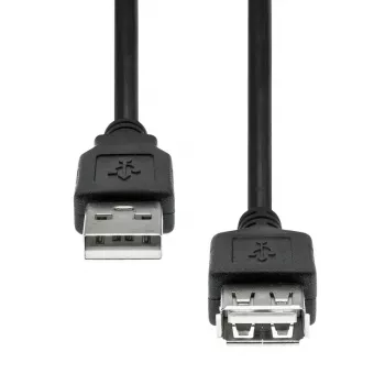 Cabo de extensão USB ProXtend USB2AAF-003 3 m, ficha USB-A para conector fêmea USB-A, preto