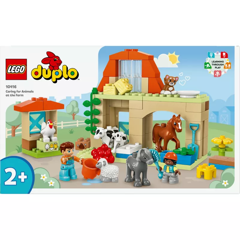 Brinquedo de construção LEGO DUPLO Quinta Cuidados com os Animais Conjunto 10416 — 74 peças, 2 minifiguras, idade 2+