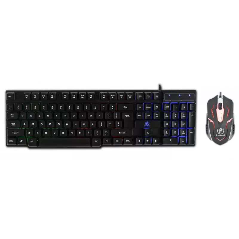 Conjunto de teclado e rato com fios Rebeltec