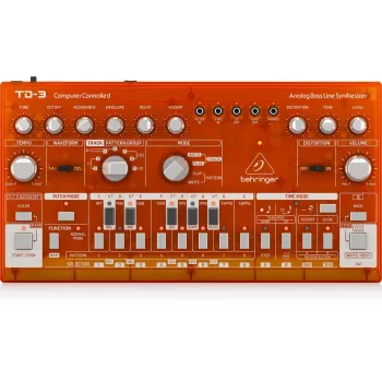Sintetizador analógico Behringer TD-3-SB vermelho 9V DC