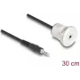 Cabo de áudio DeLOCK 88188 0,3 m ficha de 3,5 mm para conector fêmea preto prateado