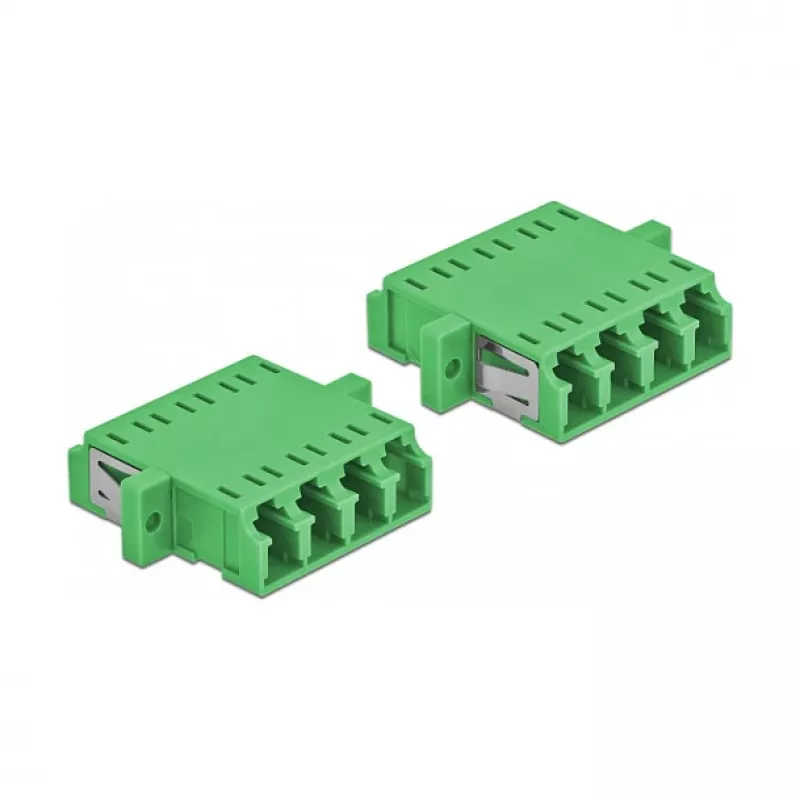 Acoplador de fibra ótica DELOCK 86539 LC fêmea–fêmea, verde, pack de 2