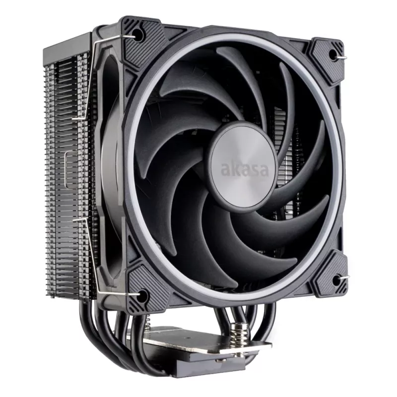 Arrefecedor de ar Akasa Soho H4 Plus 12 cm preto rolamento hidrodinâmico