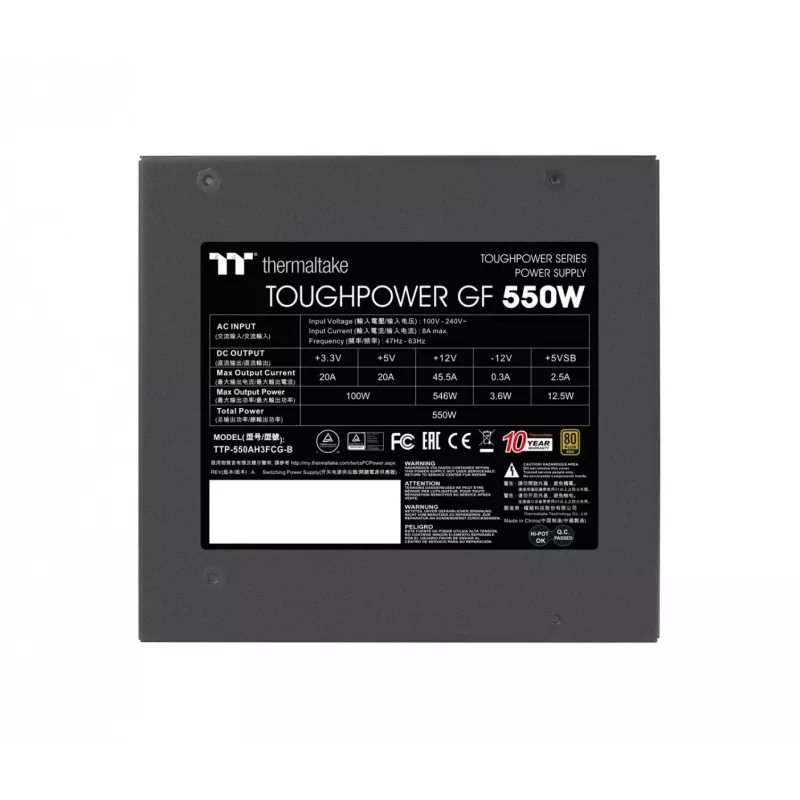 Fonte de alimentação Toughpower GF 550W Modular 80+Gold