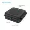 Carregador sem fios dobrável FIXED FIXFLE-SA-BK 3-em-1 para Samsung – carregador portátil compacto para telefone, auriculares, wearables