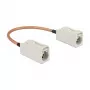 Cabo coaxial DeLOCK 89674 0,15 m FAKRA B castanho branco