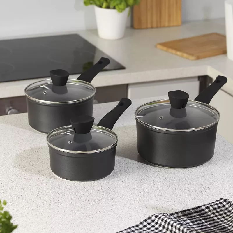 Conjunto de panelas Russell Hobbs RH01706EU, 3 peças, acabamento perolado
